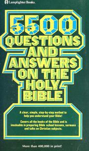Cover of: 5500 questions and answers on the Holy Bible. by 