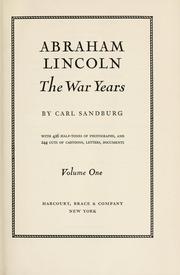 Cover of: Abraham Lincoln. by Carl Sandburg