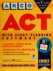 Cover of: ACT: American college testing program with study planning software : user's manual