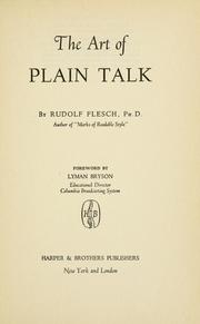 Cover of: The art of plain talk