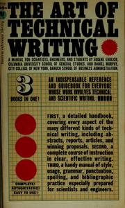 Cover of: The art of technical writing: a manual for scientists, engineers, and students