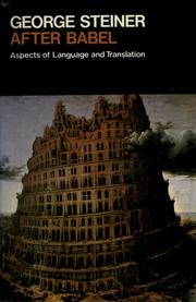 Cover of: After Babel: aspects of language and translation
