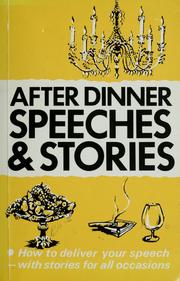 Cover of: After dinner speeches and stories. by John Bolton