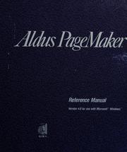 Cover of: Aldus PageMaker by [written by Janet Anderson ... [et al.] ; edited by Laura Brenner and Marianne Moon].