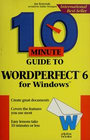 Cover of: 10 minute guide to WordPerfect 6 for Windows