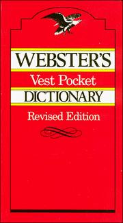 Cover of: Webster's vest pocket dictionary
