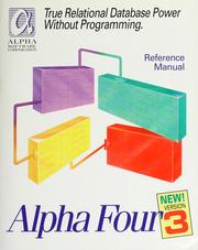 Cover of: Alpha four, version 3.0 reference manual. by 