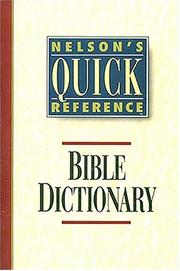 Cover of: Bible dictionary