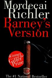 Cover of: Barney's version: with footnotes and an afterword by Michael Panofsky
