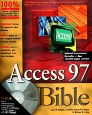 Cover of: Access 97 bible by Cary N. Prague