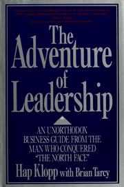 Cover of: The Adventure of Leadership by Hap Klopp, Brian Tarcy