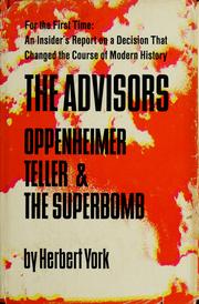 Cover of: The advisors by Herbert F. York