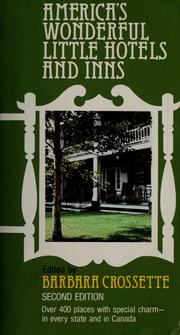 Cover of: America's wonderful little hotels and inns