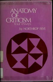 Cover of: Anatomy of criticism by Northrop Frye