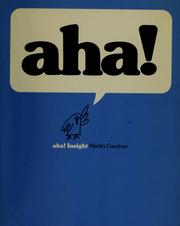 Cover of: Aha! Aha! insight by Martin Gardner