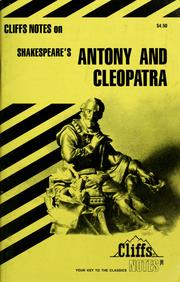 Cover of: Antony and Cleopatra by James F. Bellman
