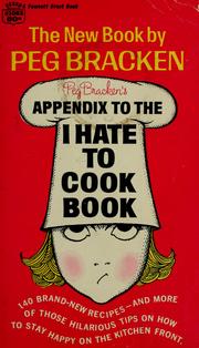 Cover of: Appendix to the I hate to cook book: with over 140 recipes and 323 afterthoughts