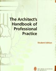 Cover of: The architect's handbook of professional practice by the American Institute of Architects ; [edited by David Haviland].