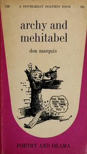 Cover of: archy and mehitabel by Don Marquis