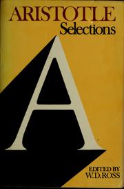 Cover of: Aristotle selections by Aristotle