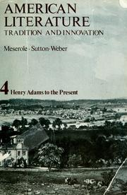 Cover of: American literature by Harrison T. Meserole