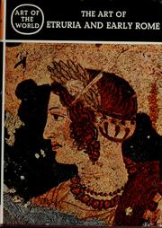 Cover of: The art of Etruria and early Rome