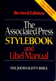 Cover of: The Associated Press stylebook and libel manual by editor, Christopher W. French.