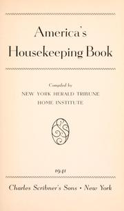 Cover of: America's housekeeping book