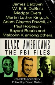 Cover of: Black Americans: the FBI files