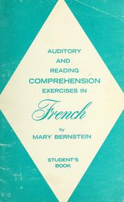 Cover of: Auditory and reading comprehension exercises in French: Student's book