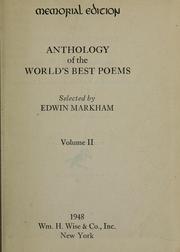 Cover of: Anthology of the world's best poems