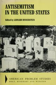 Cover of: Antisemitism in the United States.