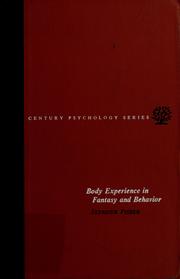 Cover of: Body experience in fantasy and behavior.