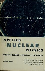 Cover of: Applied nuclear physics