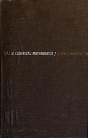 Cover of: Basic Technical Mathematics. by Allyn J. Washington