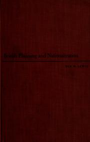 Cover of: British planning and nationalization