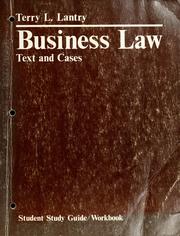 Cover of: Business law: Text and cases : student study guide/workbook