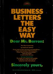 Cover of: Business letters the easy way