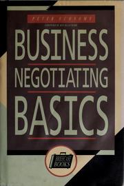 Cover of: Business negotiating basics by Peter Economy