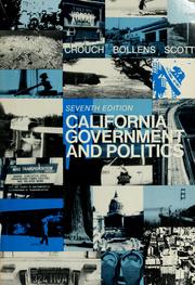 Cover of: California government and politics by Winston Winford Crouch