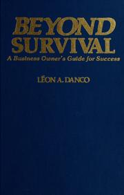 Cover of: Beyond survival: a business owner's guide for success