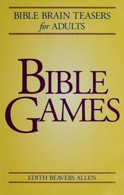 Cover of: Bible games by Edith Beavers Allen
