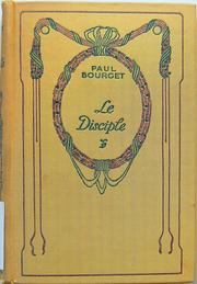 Le disciple by Paul Bourget