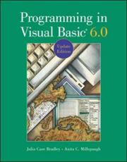 Cover of: Programming in Visual Basic 6.0 Update Edition with CD by Julia Case Bradley, Anita C Millspaugh