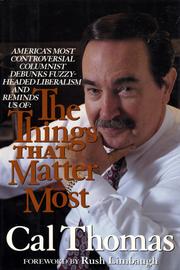 Cover of: The  things that matter most