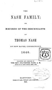 Cover of: The Nash Family by Sylvester Nash