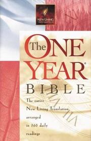 Cover of: The one year Bible: arranged in 365 daily readings : New Living Translation.
