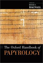 Cover of: The Oxford Handbook of Papyrology