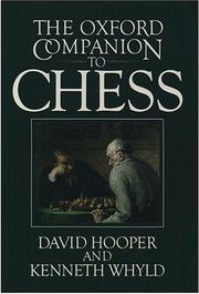 Cover of: The Oxford companion to chess