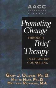 Cover of: Promoting change through brief therapy in Christian counseling
